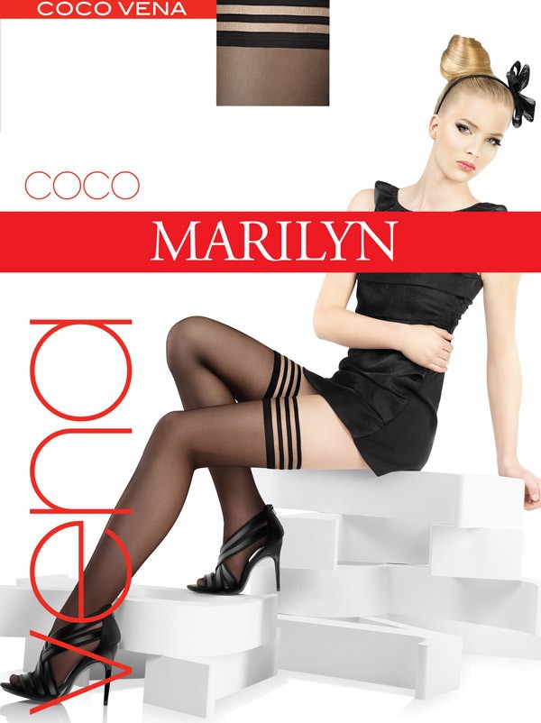 Exclusive Hold-ups by Marilyn "COCO VENA" -15 Denier - 8cm Deep Lace Top