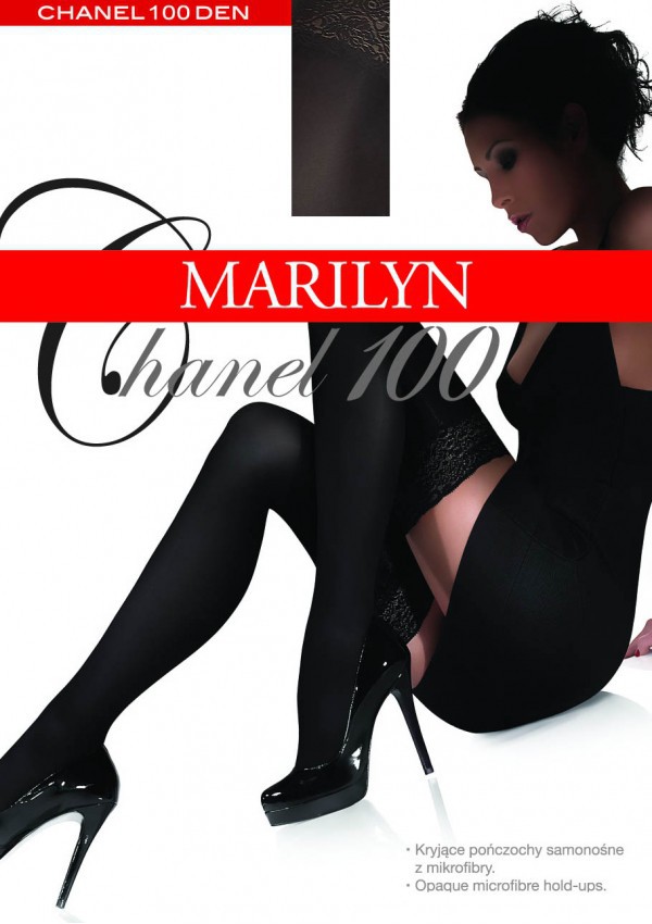 High Quality Opaque 3D Microfibre Hold Ups, 100 Den, Marilyn Chanel100